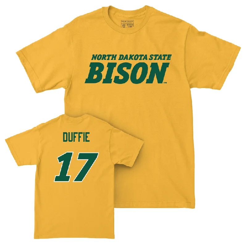 Urban T-shirt-Gold Football Bison Tee - Jailen Duffie