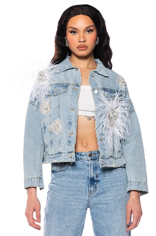 Designer Jacket-CABARET EMBELLISHED DENIM JACKET