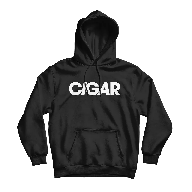 Unisex Hoodie-CIGAR - "Logo" (Black) (Pullover Hoodie)