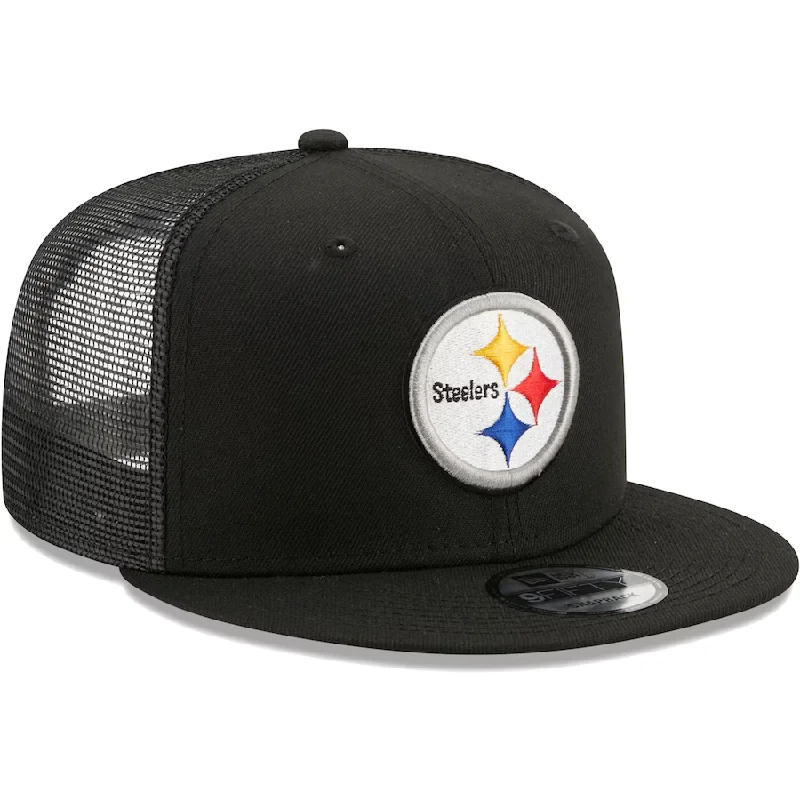 Hiking Gear Hat-New Era Pittsburgh Steelers 9FIFTY Snapback Mesh/Black