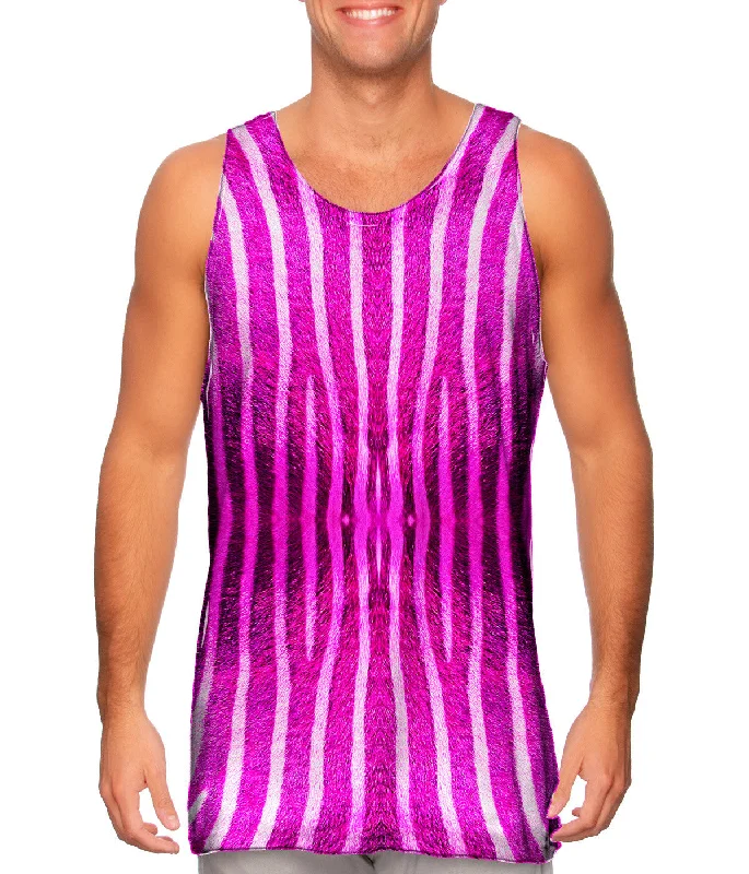 Sportswear Tank-Pink Zebra Stripes