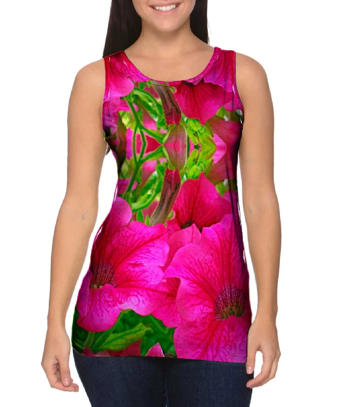 Trendy Tank-Pink Flowers