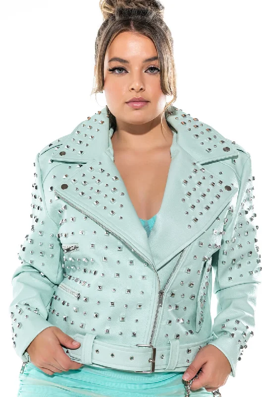 Smart Jacket-MINTY GIRL PLUS FAUX LEATHER JACKET