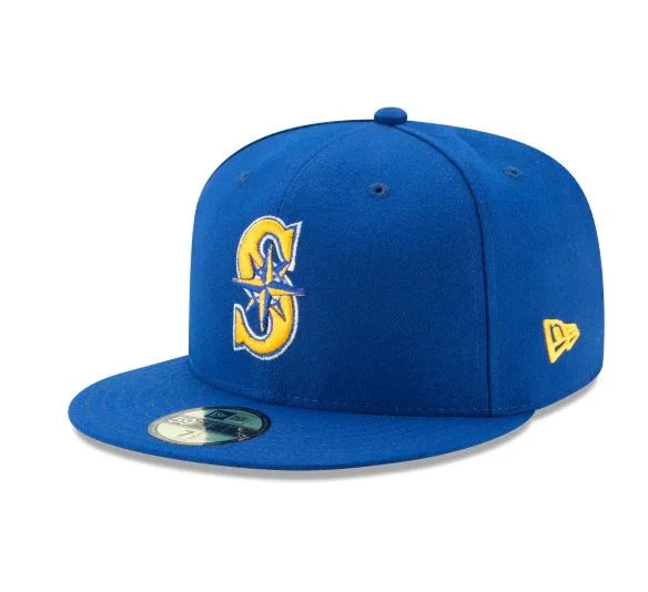 Classic Baseball Hat-SEATTLE MARINERS ALTERNATE 2 COLLECTION 59FIFTY FITTED-ON-FIELD COLLECTION-BLUE