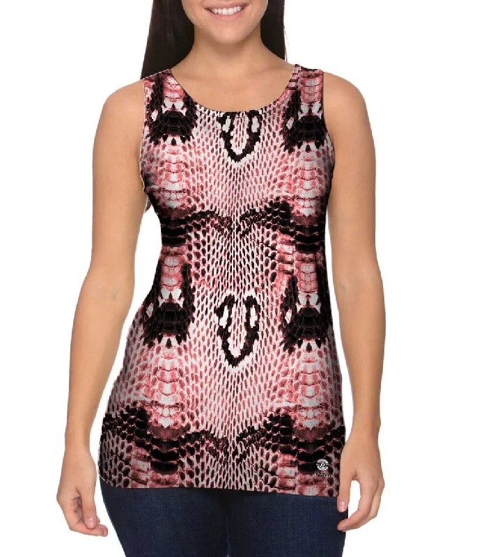 Cotton Vest-Pink Cobra Snake Skin