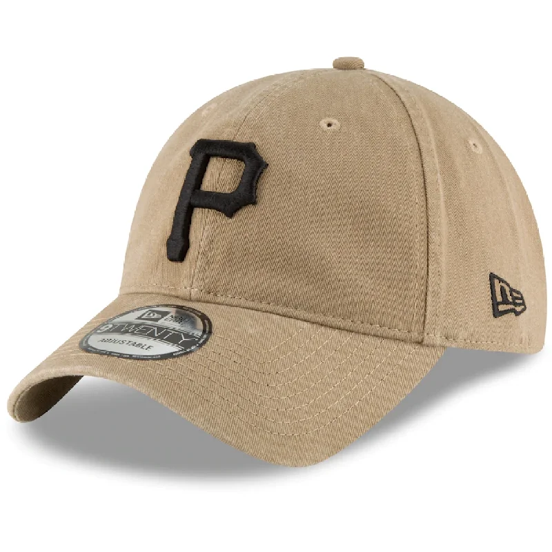 Fedora Hat-Pittsburgh Pirates New Era Core Classic Secondary 9TWENTY Adjustable Hat - Khaki