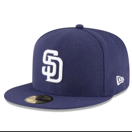 Wool Knit Hat-SAN DIEGO PADRES HOME COLLECTION 59FIFTY FITTED-ON-FIELD COLLECTION-NAVY