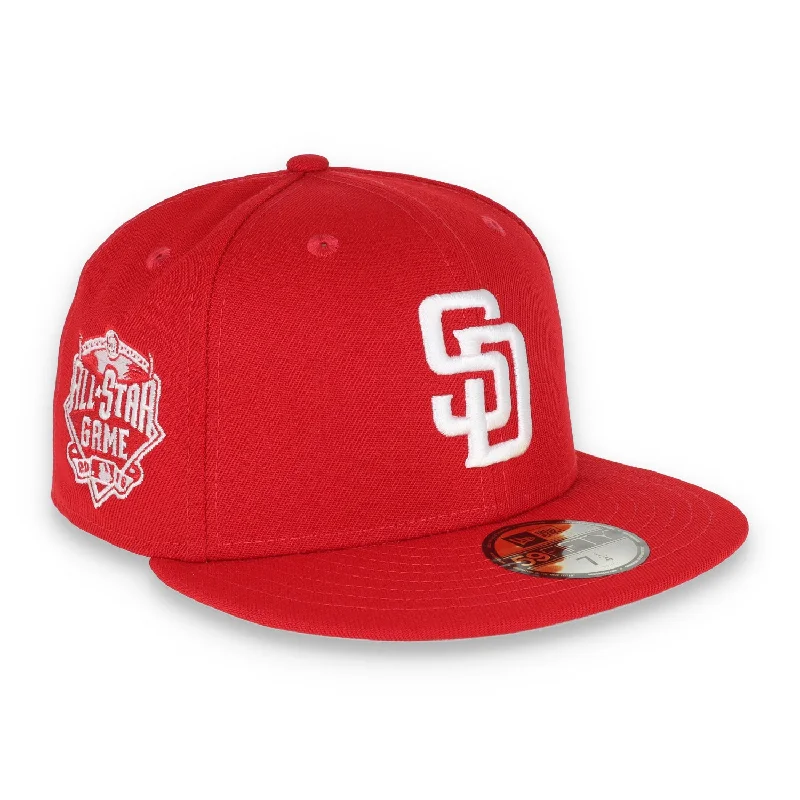 Sun Protection Hat-New Era San Diego Padres Side Patch 2015 All Star Game 59FIFTY Fitted Hat-Red/White