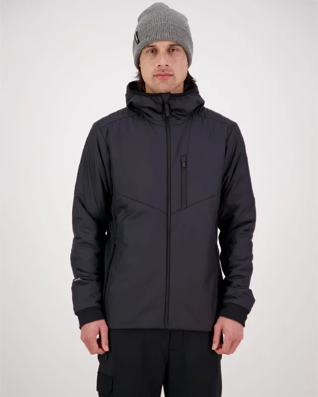 Ski Jacket-Arete Merino Insulated Hooded Jacket - Black