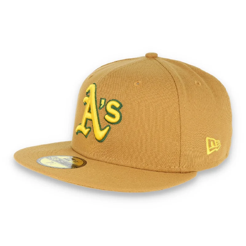 Urban Street Hat-Oakland Athletics New Era 59Fifty Fitted Hat-Panama Tan