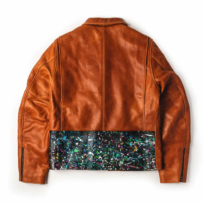 Retro Jacket-The Moto Jacket in Whiskey & Cosmos