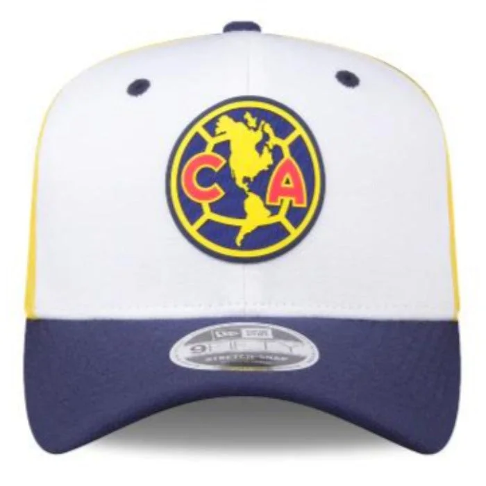 Lightweight Hat-NEW ERA CLUB AMERICA 9FORTY ADJUSTABLE HAT-YELLOW/NAVY/WHITE