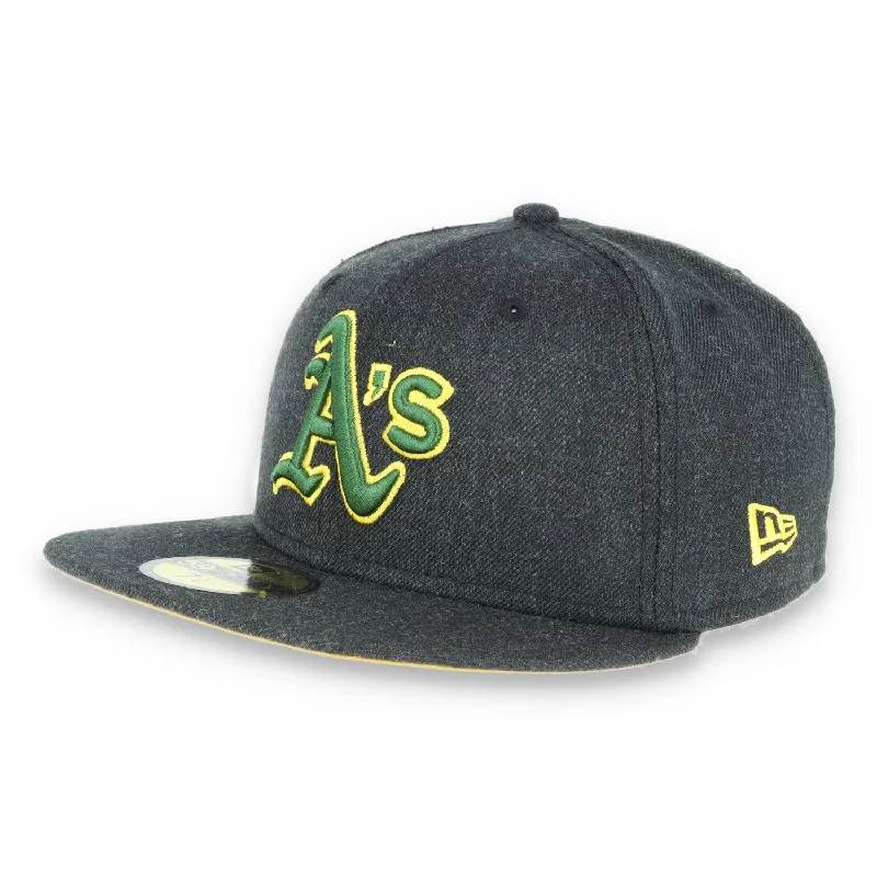 Graphic Hat-Oakland Athletics  New Era 59Fifty Fitted Hat-Dark Heather Grey