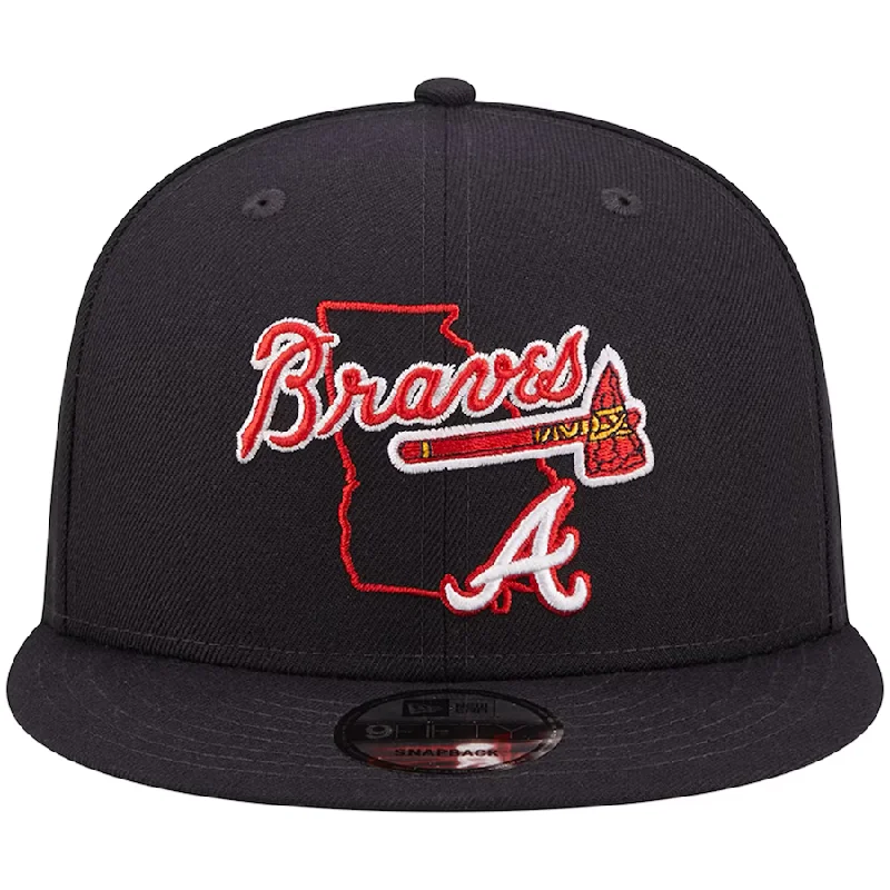 Outdoor Adventure Hat-New Era Atlanta Braves State Logo 9FIFTY Snapback Hat