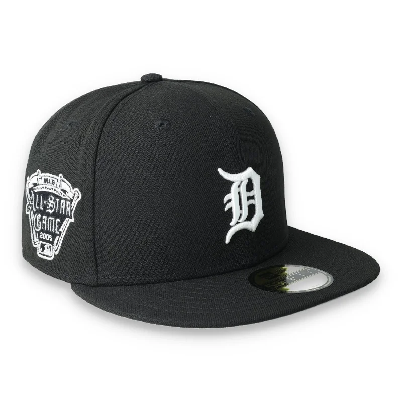 Hiking Gear Hat-New Era Detroit Tigers Side Patch 2005 All Star Game 59FIFTY Fitted Hat-Black/White