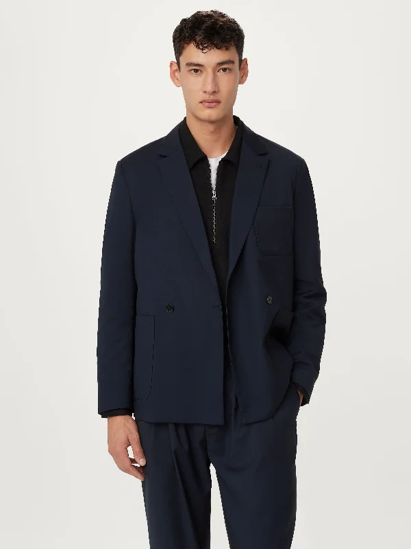 Active Jacket-The Double Breasted Jacket in Deep Blue