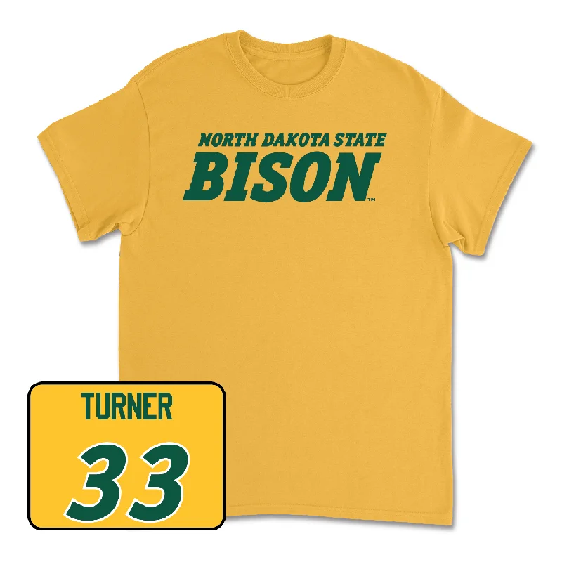 Sport Fan T-shirt-Gold Football Bison Tee - Termaine Turner