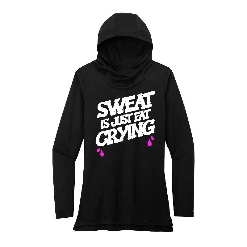 College Hoodie-Sweat is just fat crying Performance Hoodie