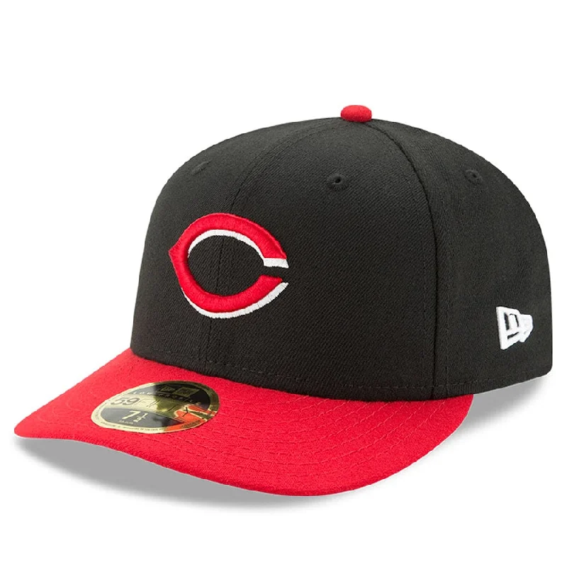 Adventure Hat-Cincinnati Reds New Era Black /Red Alternate Authentic Collection On-Field Low Profile 59FIFTY Fitted Hat