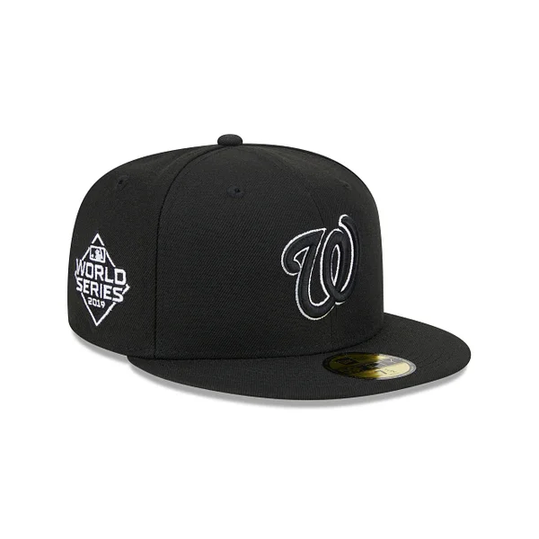 Colorful Hat-New Era Washington Nationals Side Patch 2019 World Series 59Fifty Fitted Hat-Black/White