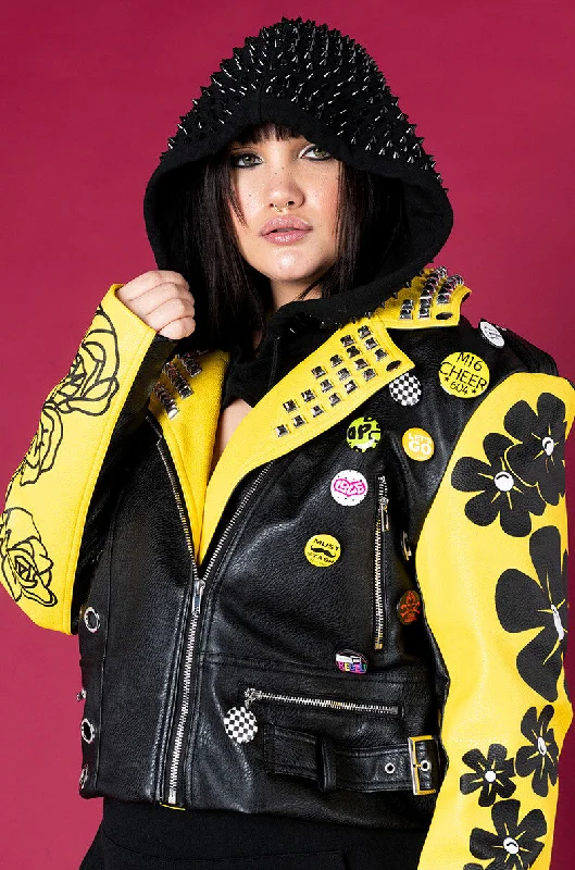 Travel-ready Jacket-AZALEA WANG SCOUTS HONOR PLUS MOTO JACKET