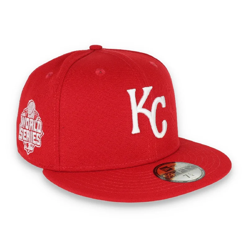 Cool Hat-New Era Kansas City Royals Side Patch 2015 World Series 59Fifty Fitted Hat-Scarlet