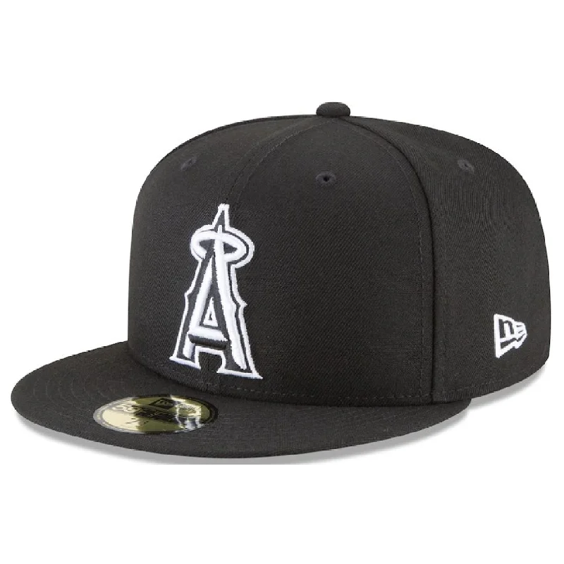 Relaxed Fit Hat-New Era Los Angels Angels Basic Collection 9FIFTY Snapback-Black/White