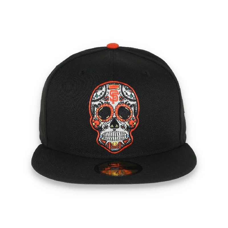 Travel Hat-NEW ERA SAN FRANCISCO GIANTS SUGAR SKULL 59FIFTY FITTED HAT-BLACK