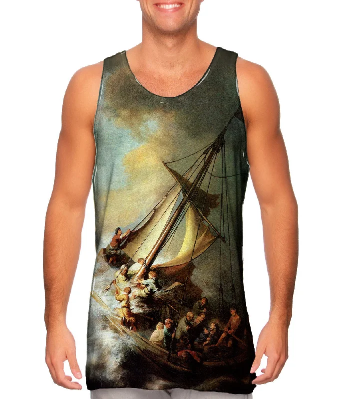 Casual Fit Tank-Rembrandt Harmenszoon Van Rijn - "Christ On The Storm On The Sea Of Galilee" (1632)