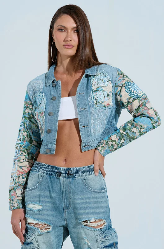 Track Jacket-OUT OF THIS WORLD DENIM JACKET