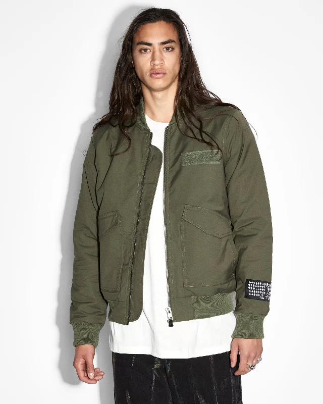 Cold Weather Jacket-ROYALTY BOMBER JACKET KHAKI