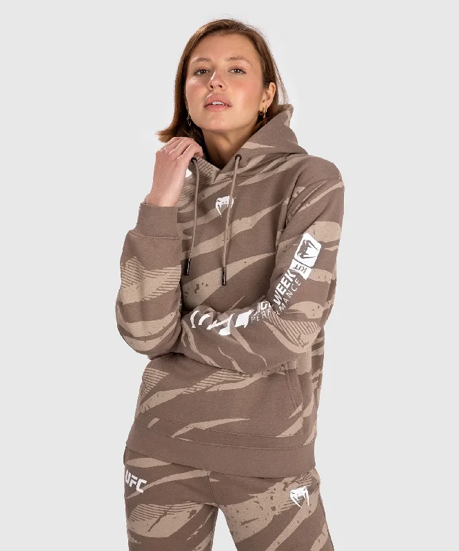 Puffer Hoodie-UFC Adrenaline by Venum Fight Week Women’s Pullover Hoodie - Desert Camo