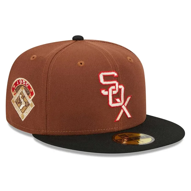 Summer Breeze Hat-New Era Chicago White Sox Harvest 1950 Side Patch 59fifty Fitted Hat-Brown