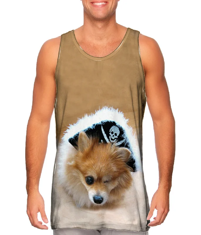 Bold Print Tank-Pomeranian Pirate