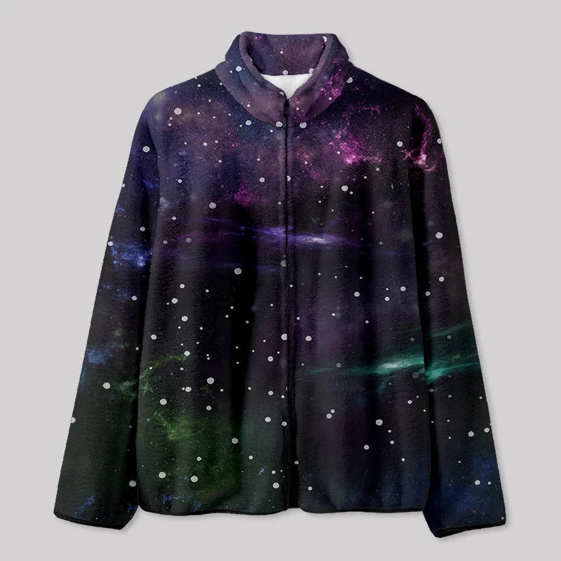 Cozy Jacket-Beautiful Nebula Outer Space Fleece Jacket