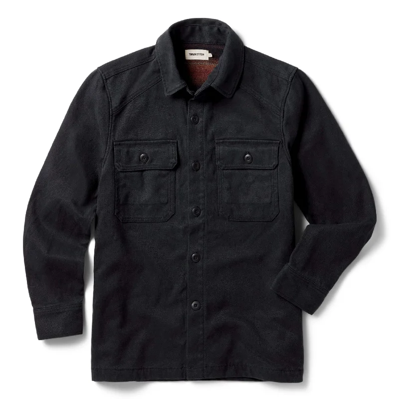 Vintage Jacket-The Lined Shop Shirt in Coal Boss Duck