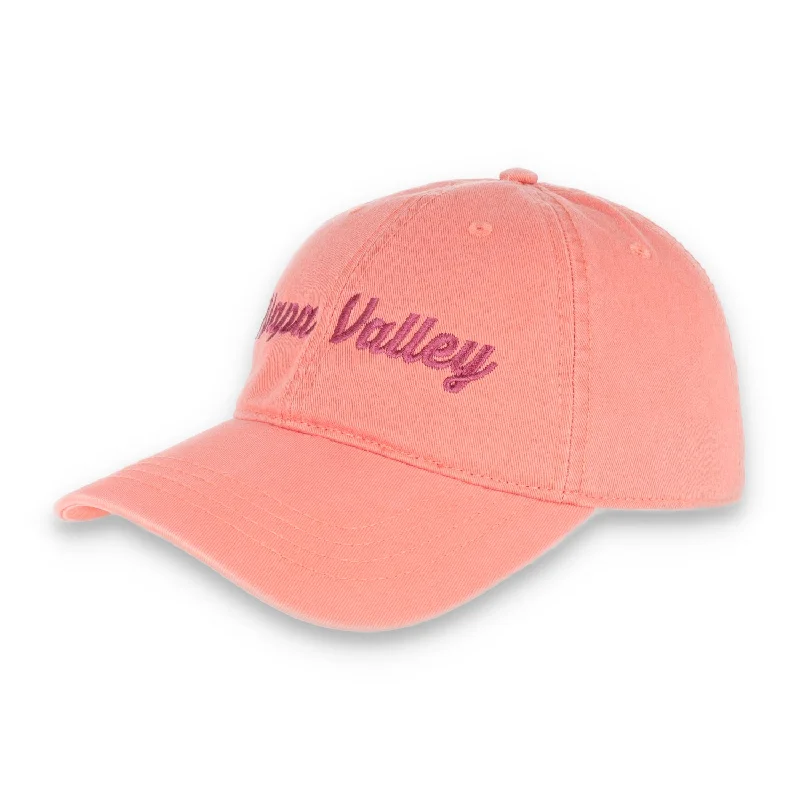 Cold Weather Hat-The Coliseum Napa Valley Adjustable Relaxed Dad Hat-Melon