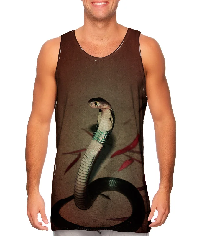 Sleeveless Shirt-Red Leaf Cobra