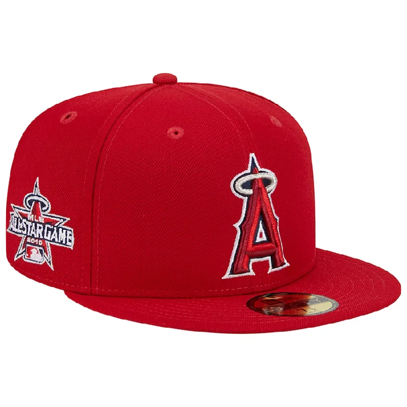 Trucker Hat-New Era Los Angeles Angels 2010 MLB All-Star Game Side Patch 59FIFTY Hat - Red