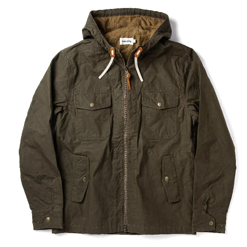 Softshell Jacket-The Welterweight Winslow in Olive Dry Waxed Canvas