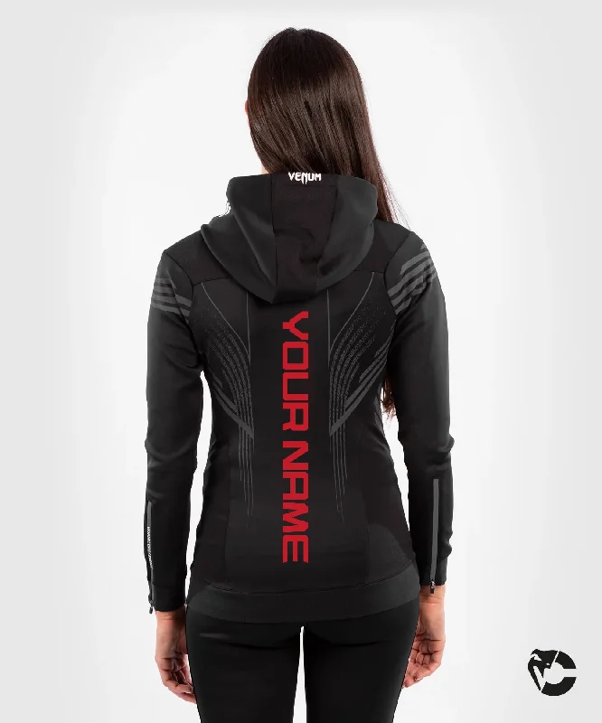 Custom Hoodie-UFC Venum Personalized Authentic Fight Night Women's Walkout Hoodie - Black