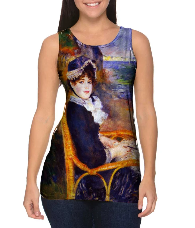 Minimalist Tank-Pierre Auguste Renoir - "By The Seashore" (1883)