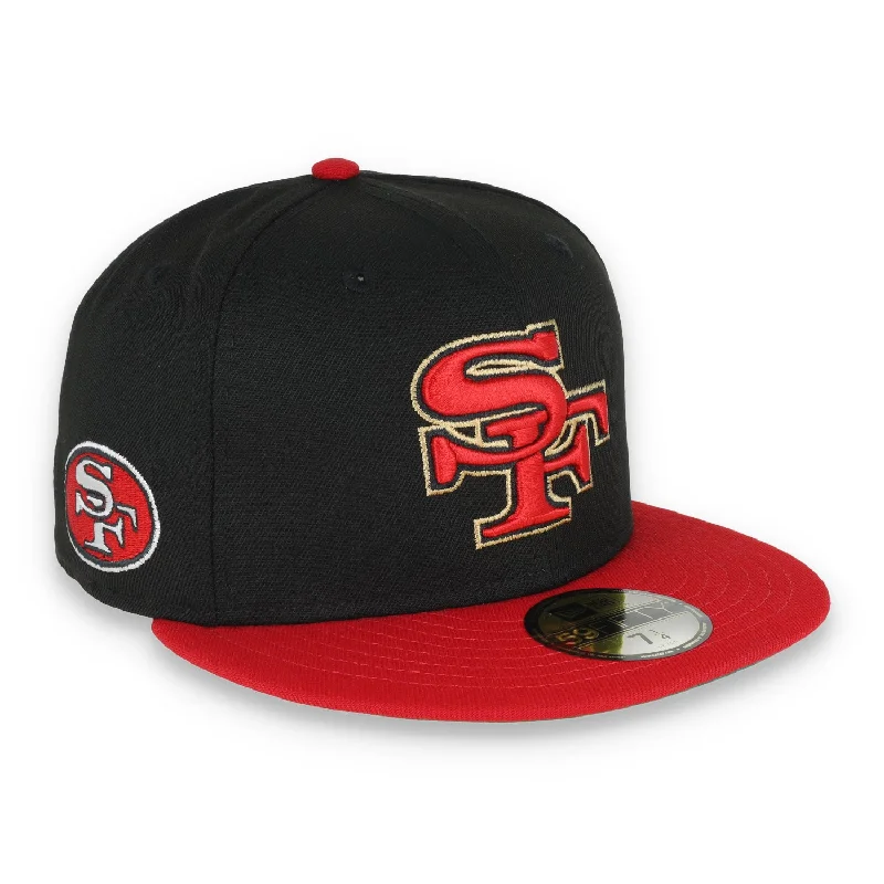 Straw Hat-Exclusive San Francisco 49ers Official 59FIFTY Fitted HAT-SCARLET/BLACK