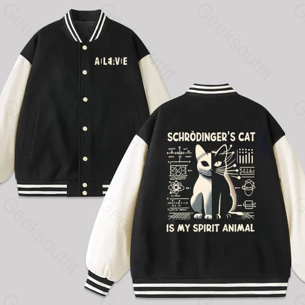 Warm Insulated Jacket-Schrödinger's Cat ADLEIAVDE Baseball Jacket