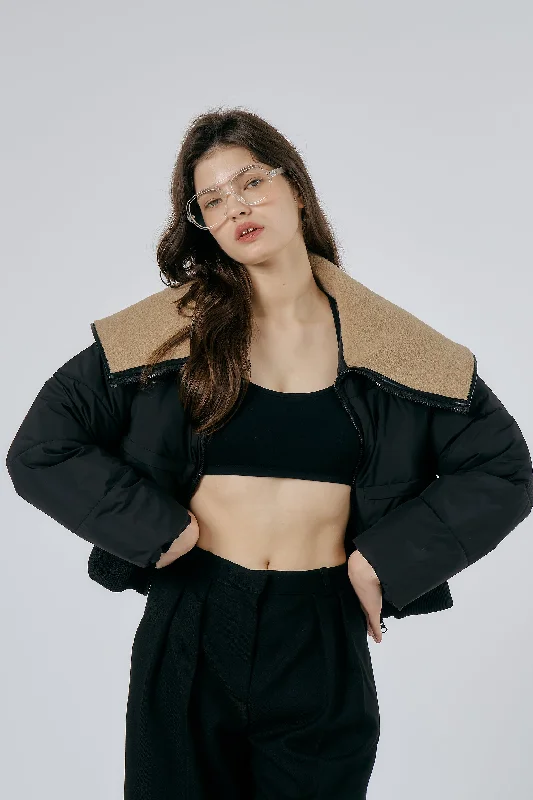 Puffer Jacket-Olivia Cropped Puffer Jacket