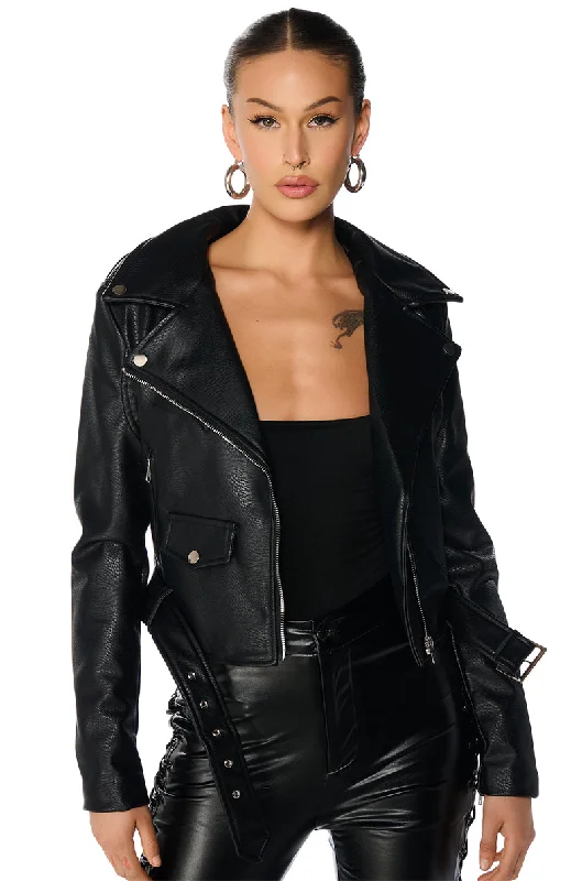 Classic Fit Jacket-BEST DRESSED BLING MOTO JACKET