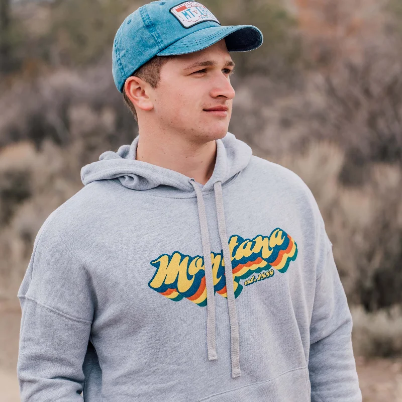 Fleece Hoodie-Retro Montana Hoodie (unisex)