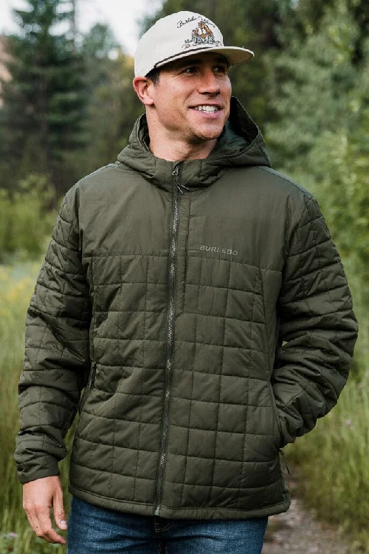 Functional Jacket-Puffer Jacket - Mallard Green (Oversized)