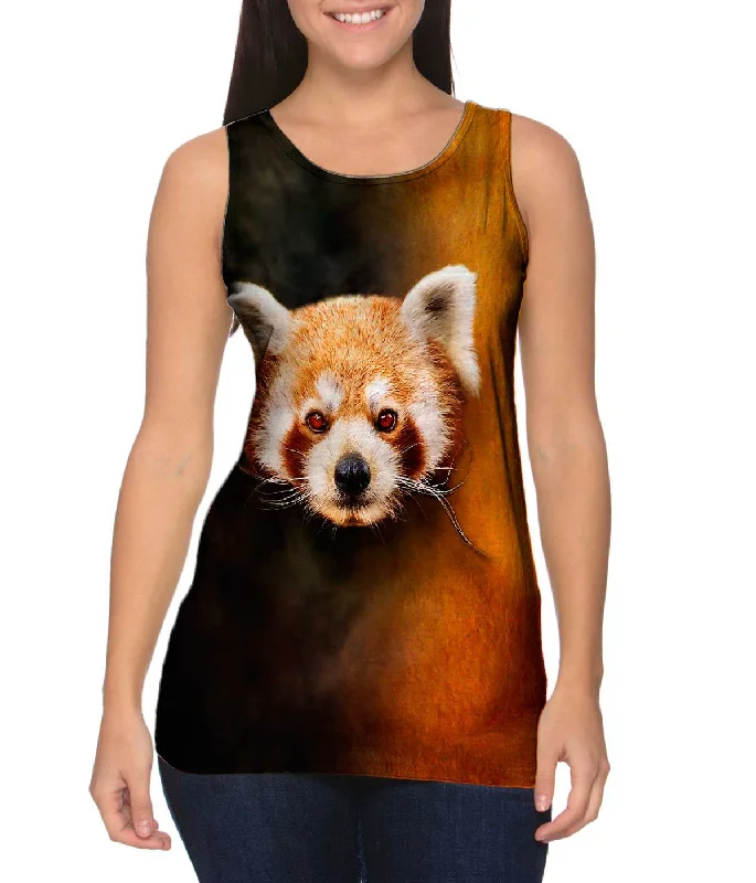 Workout Tank-Red Panda Half Skin