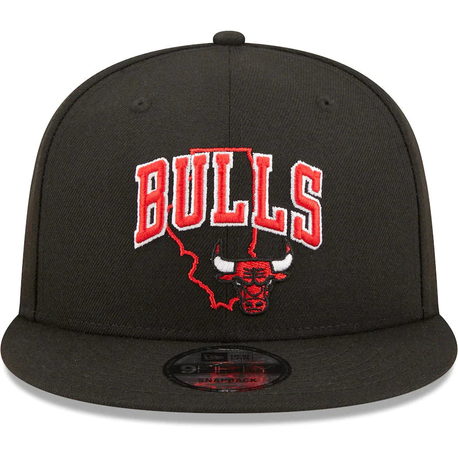 Elegant Hat-New Era Chicago Bulls State Logo 9FIFTY Snapback Hat